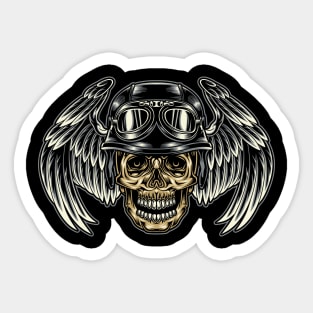 Motorcycle skull Sticker